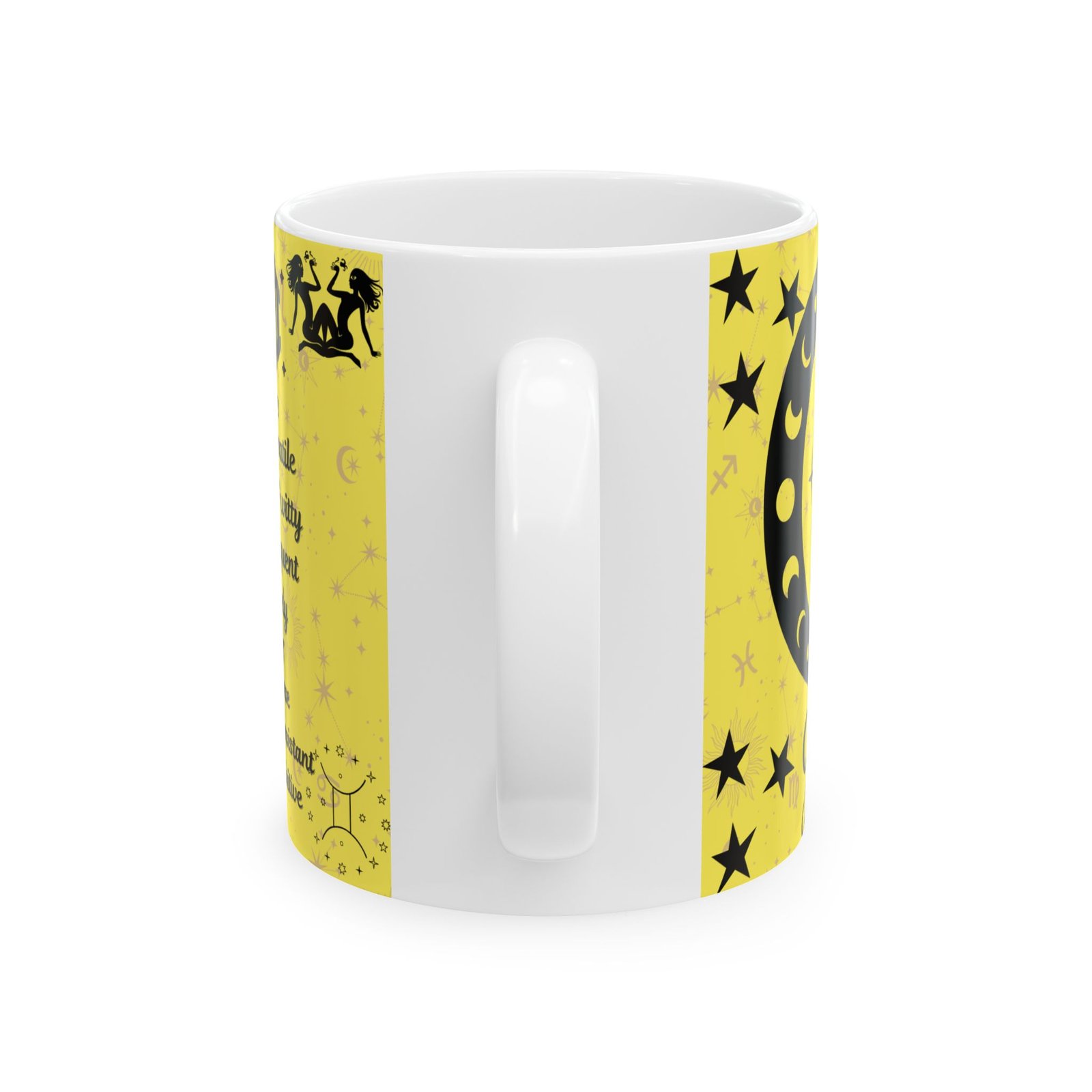 Gemini Zodiac Mug – May 22 to June 21, Yellow Star Sign Mug, Gift for Gemini, Featuring Positive & Negative Traits - Image 3