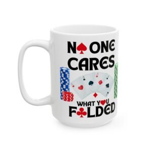 Love to Win Poker Mug - 11oz & 15oz - All Aces, Stacks of Chips - Perfect for Poker Lovers! Ceramic Mug,