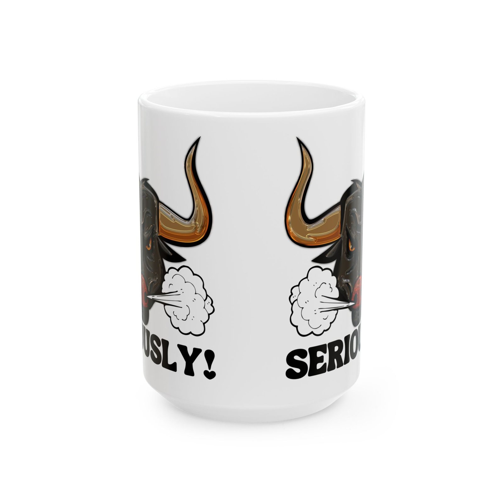 Angry Raging Bull Mug – Fierce and Bold Design for Those Who Mean Business – 11oz or 15oz Ceramic Coffee CupCeramic Mug, - Image 2