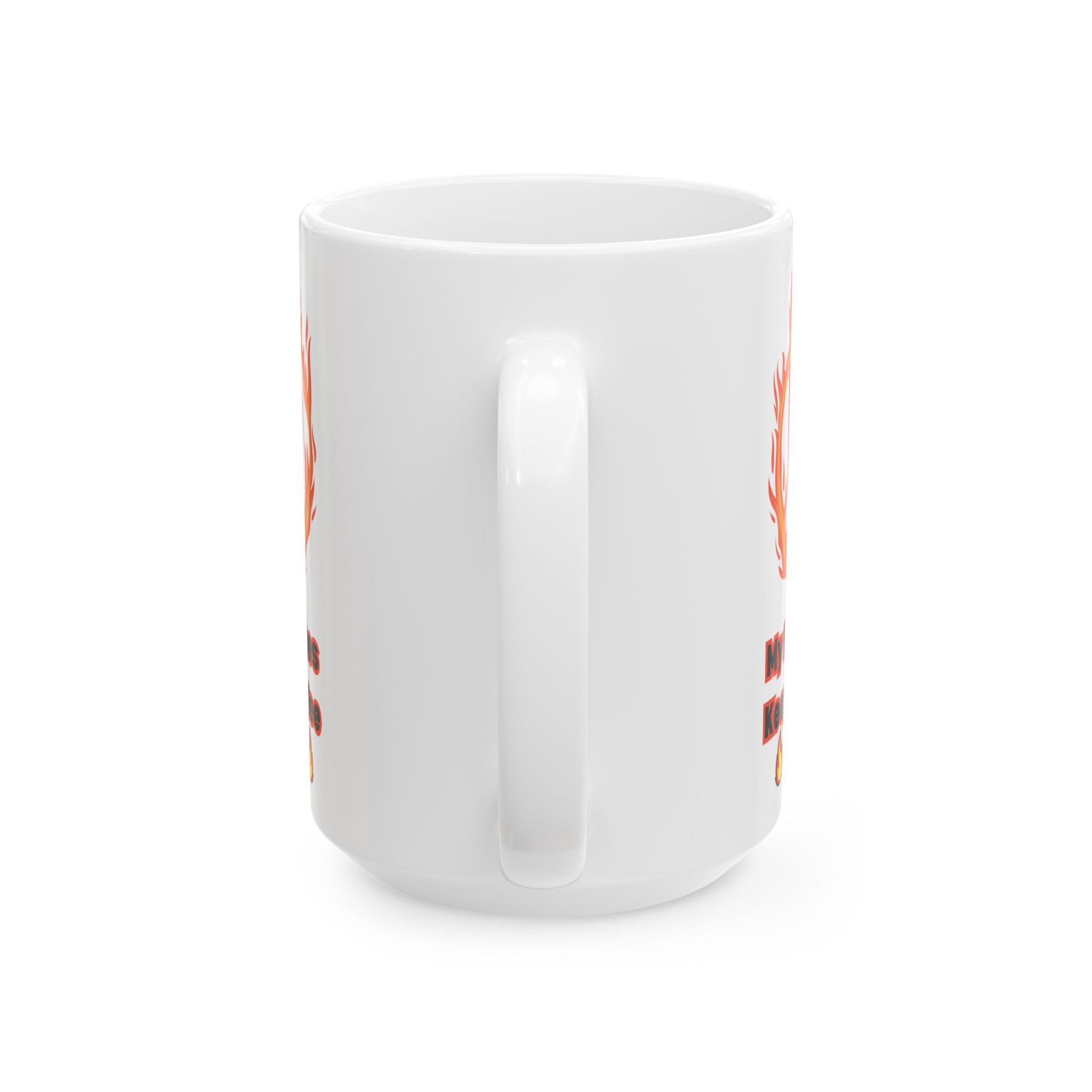 My Hot Flushes Keep My Coffee Warm" – Funny Menopausal Mug, Humorous Coffee Cup with Witty Flames, Gift for Women - Image 3