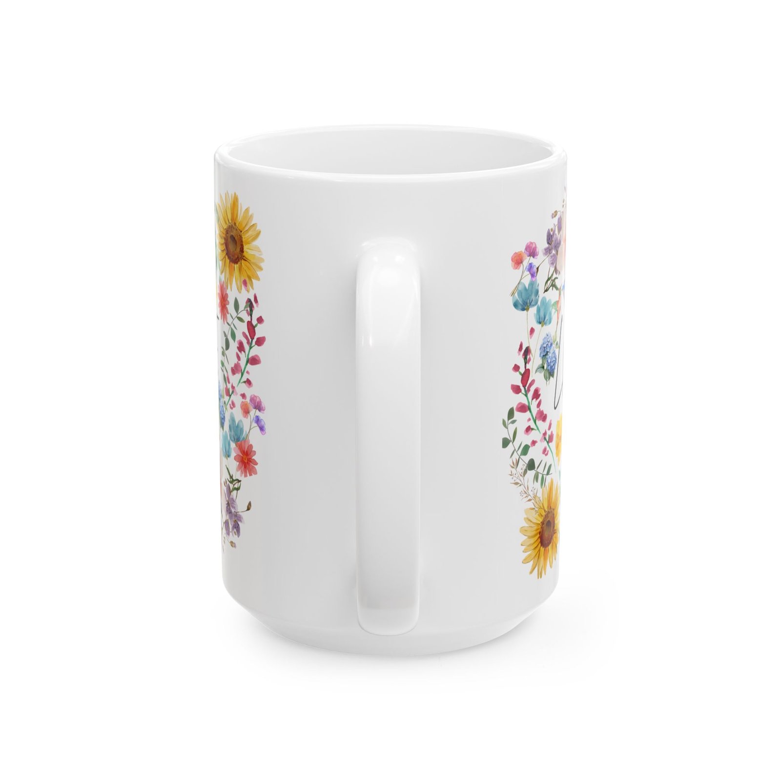 I Grow Love in My Garden" Mug | 11oz & 15oz | Floral Watercolor Design | Perfect Gift for Gardeners Ceramic Mug, - Image 6