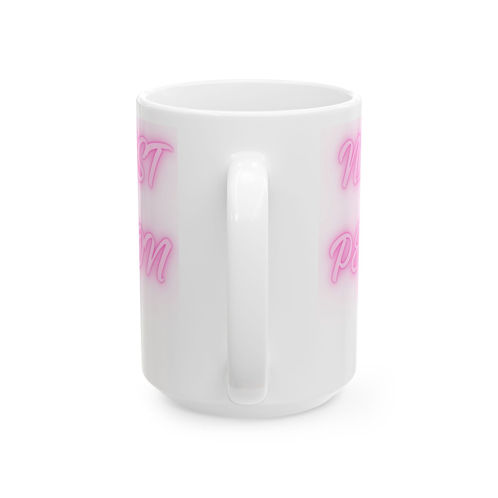 Nicest Mean Person Ever Mug – Funny Sarcastic Coffee Cup with Pink Design – 11/15oz Ceramic Mug for Witty Sassy Personalities - Image 3
