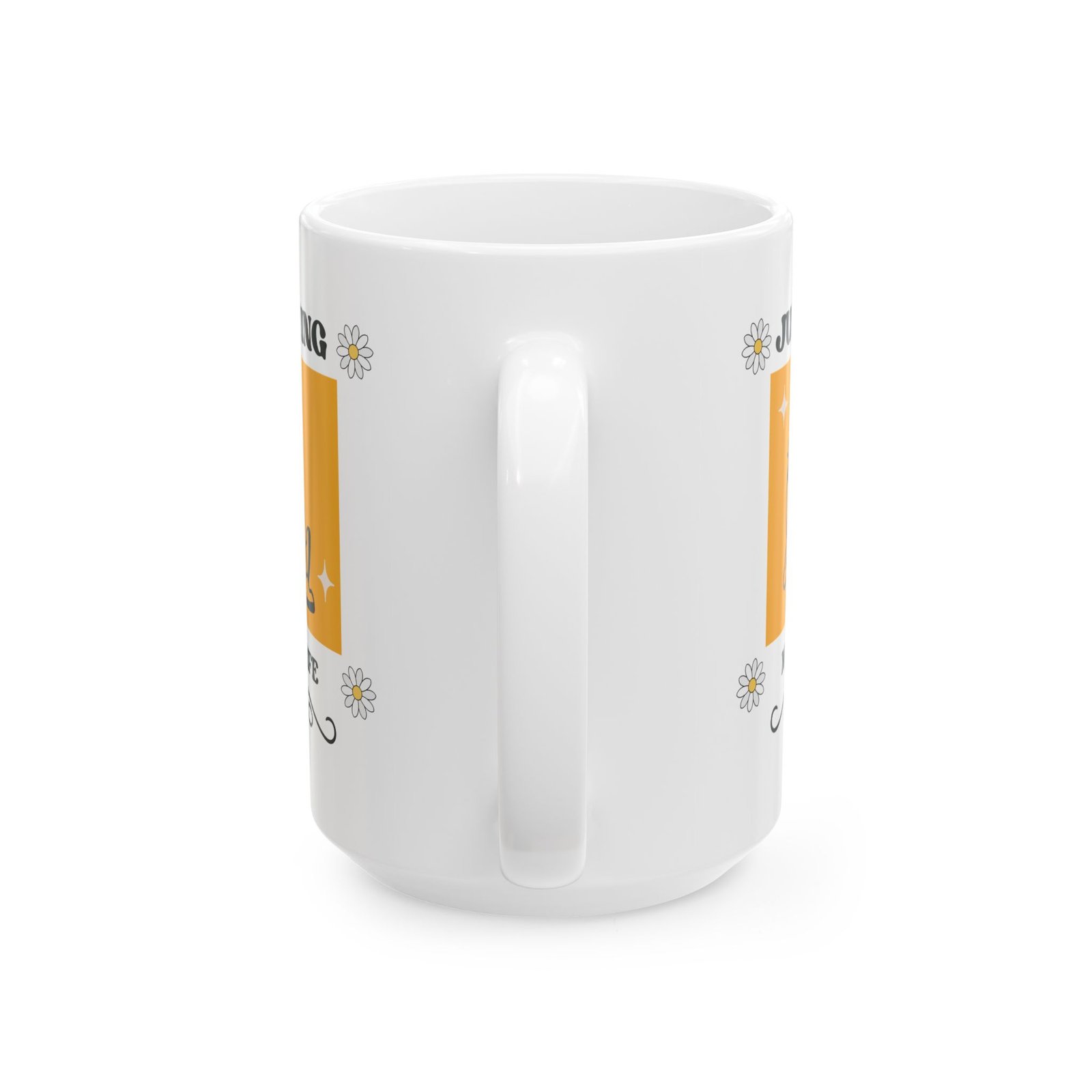 Cheerful Coffee Mug "Just Living My Best Life" Bright Colors Cute 11oz Mug Coffee Tea Hot Cocoa Gift for Friends, Family - Image 3