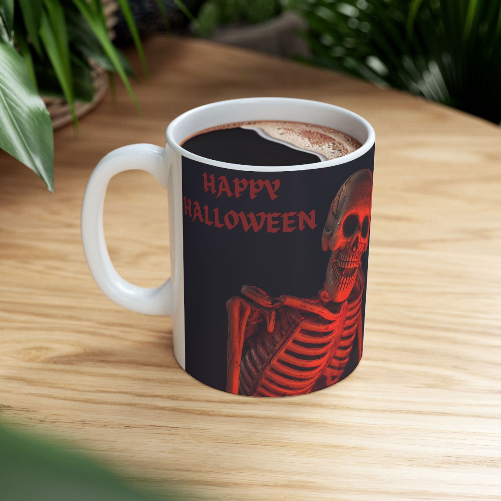 Halloween Skeletons Mug – Gothic Skull Design, Spooky "Happy Halloween" – for Halloween Season – Available in 11oz & 15oz - Image 7