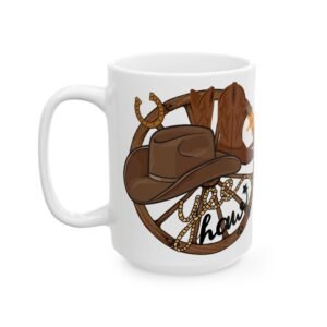 Yee-Haw Cowboy Mug – Western Style Coffee Cup – 11oz Ceramic Mug for Country Lovers and Rodeo Fans" Ceramic Mug,