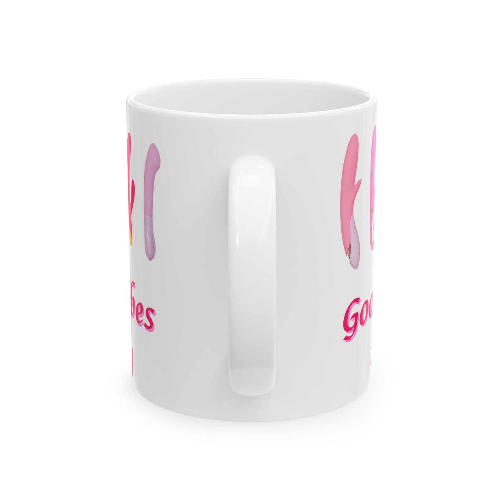 GoodVibes Only" Mug – Funny, Naughty Coffee Cup with Pink Lettering and Cheeky Vibes Theme (11 oz & 15 oz) Ceramic Mug, - Image 3