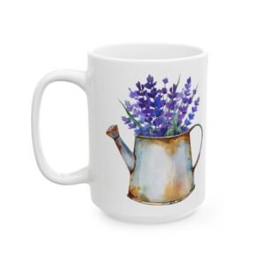 Gardener Mug | 11oz & 15oz | Watering Cans with Watercolor Flowers Design |  Gift for Garden Lovers Ceramic Mug,