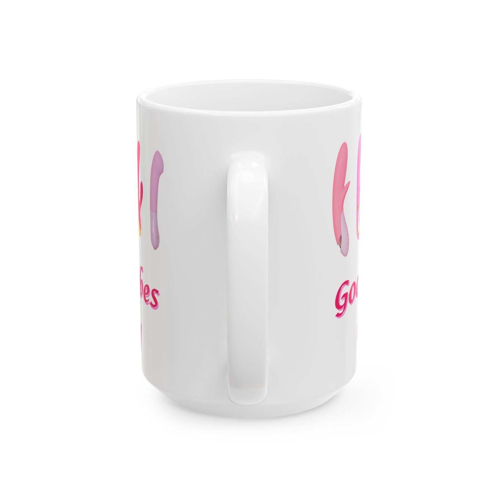 GoodVibes Only" Mug – Funny, Naughty Coffee Cup with Pink Lettering and Cheeky Vibes Theme (11 oz & 15 oz) Ceramic Mug, - Image 9
