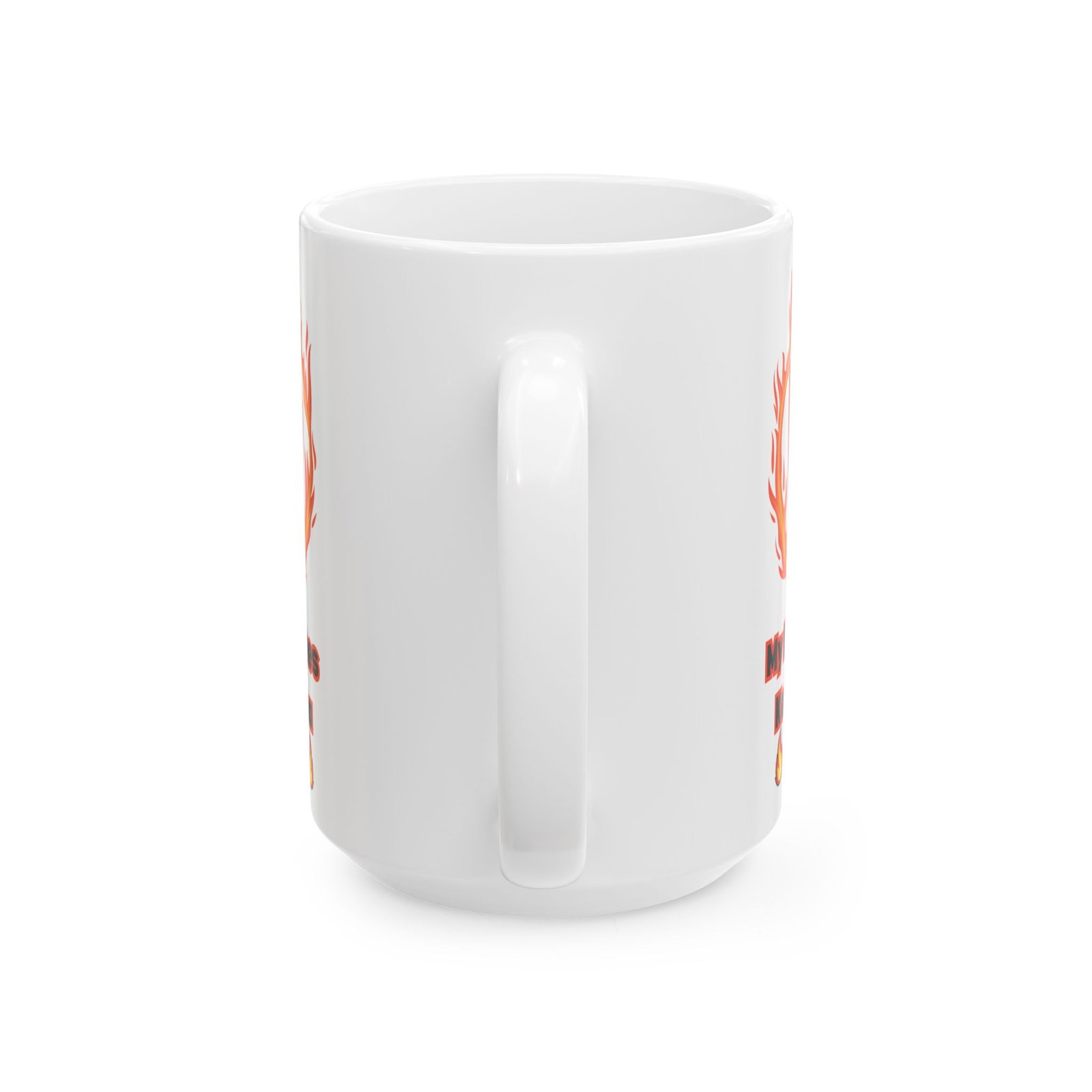 My Hot Flushes Keep My Tea Warm – Funny Menopausal Mug, Humorous Tea Cup with Witty Flames Design, Gift for Menopause, - Image 3