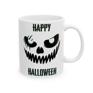 Spooky Face Ceramic Mug – Fun Gift for the Halloween Season (11oz, 15oz)