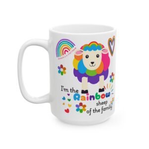 I'm the Rainbow Sheep of the Family" Mug – Gender is a Spectrum – LGBTQ+ Pride Rainbow Mug – 11 oz / 15 oz Coffee Cup