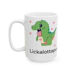 Lickalottapus Funny Dinosaur Mug – Naughty & Cheeky Gift | 11oz & 15oz | Perfect for Him or Her | Fun Adult Humor Ceramic Mug
