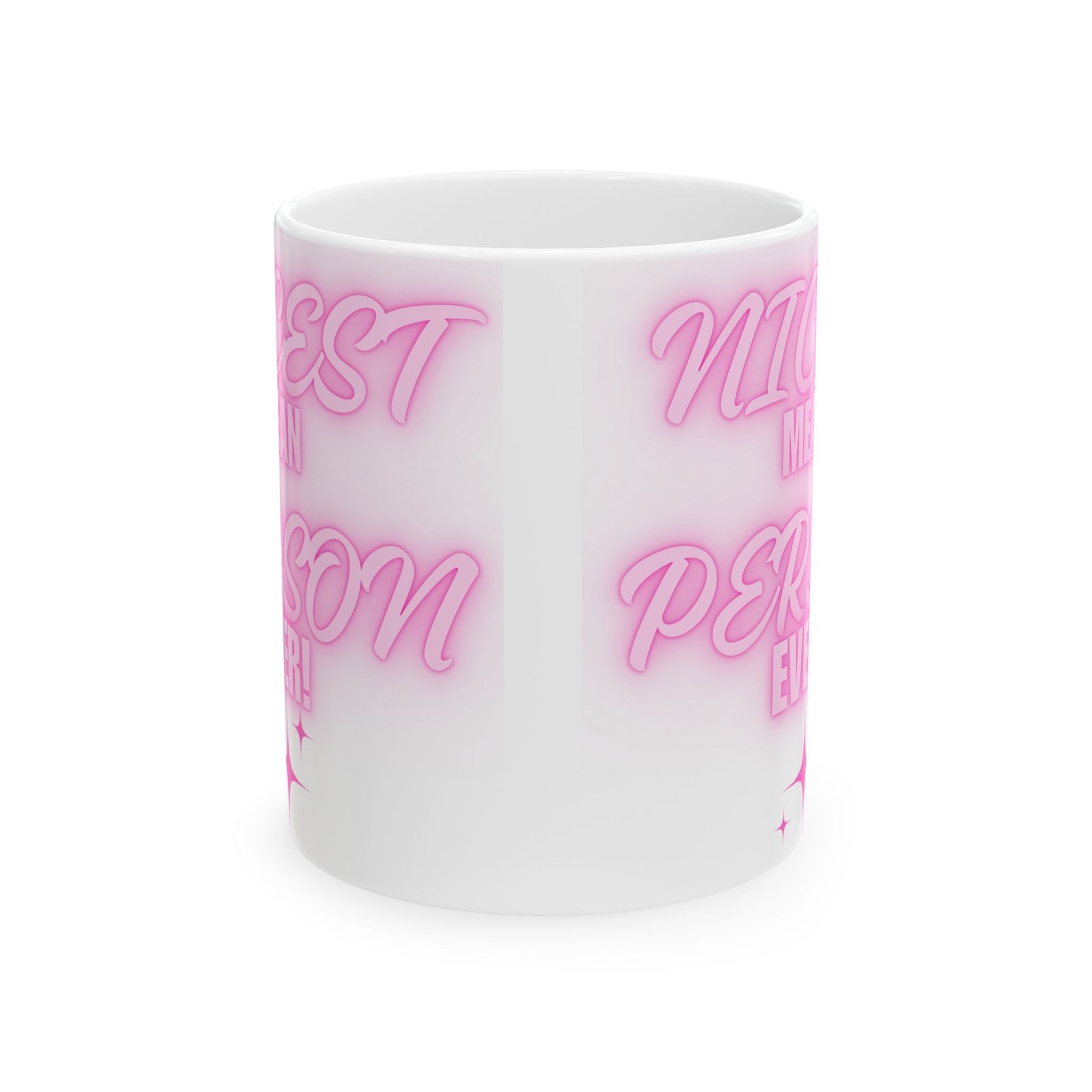 Nicest Mean Person Ever Mug – Funny Sarcastic Coffee Cup with Pink Design – 11/15oz Ceramic Mug for Witty Sassy Personalities - Image 6
