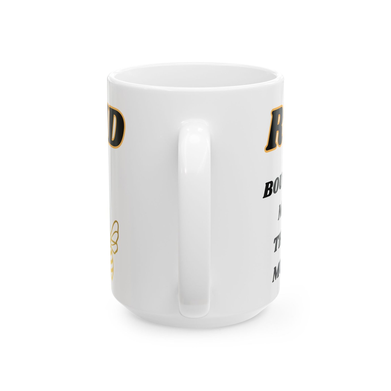 R kid Bought Me This Mug | 11oz & 15oz | Black/Gold Writing & Bumble bee Design | Perfect Gift for Siblings Ceramic Mug, - Image 3